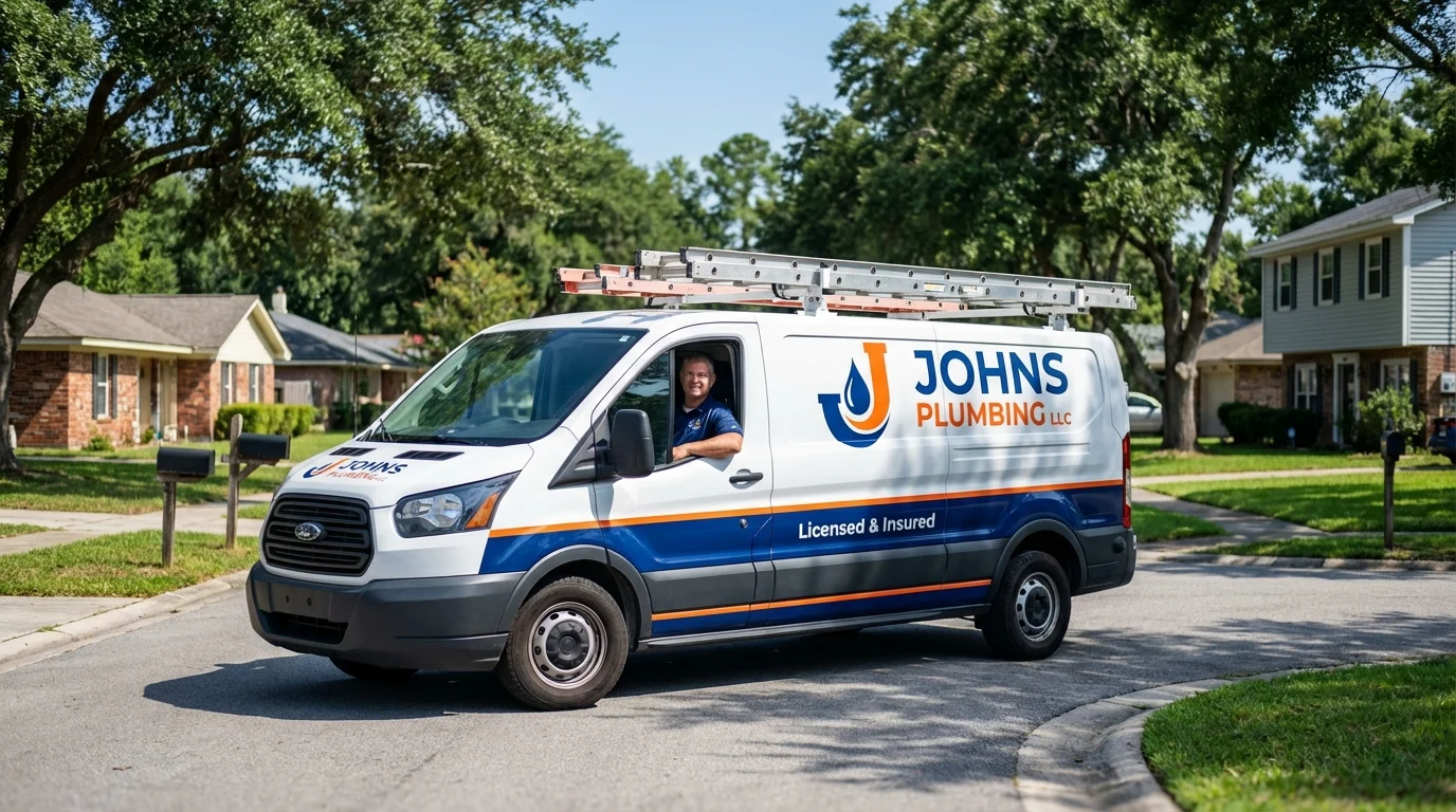 Johns Plumbing LLC service van in Entiat, WA