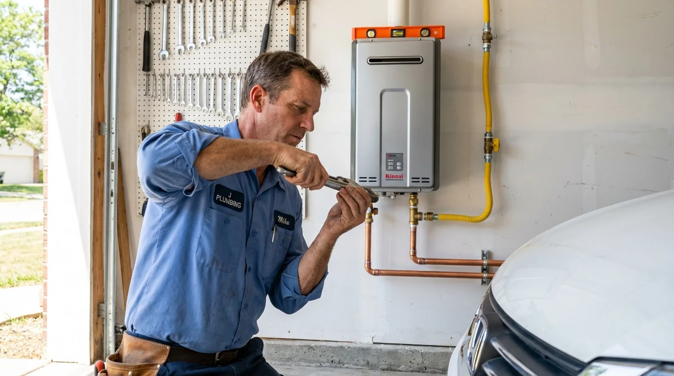Tankless water heater installation by a Johns Plumbing LLC plumber in Entiat